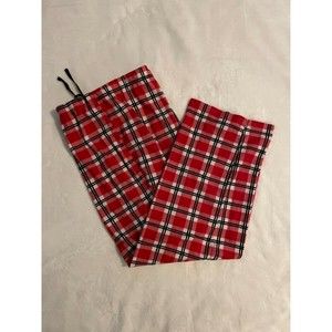 Nap Chat Plaid Pajama Pants 4XW Ladies Red Black White